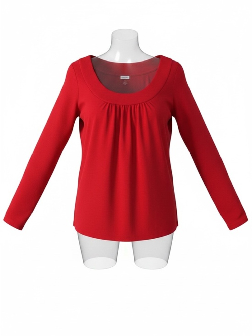 Merona Red Scoop Neck Long Sleeve Top